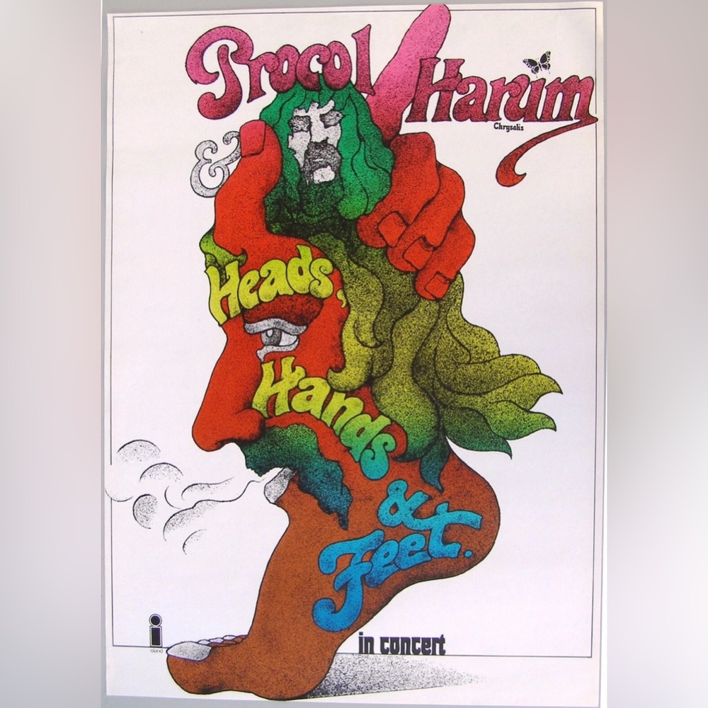 Procol Harum Heads, Hands & Feet Tapesty Banner NWOT